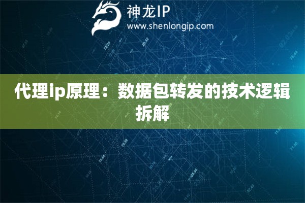 代理ip原理：數(shù)據(jù)包轉(zhuǎn)發(fā)的技術(shù)邏輯拆解