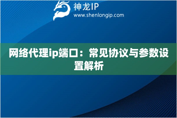 網(wǎng)絡(luò)代理ip端口：常見協(xié)議與參數(shù)設(shè)置解析