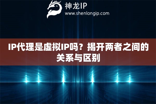 IP代理是虛擬IP嗎？揭開兩者之間的關(guān)系與區(qū)別