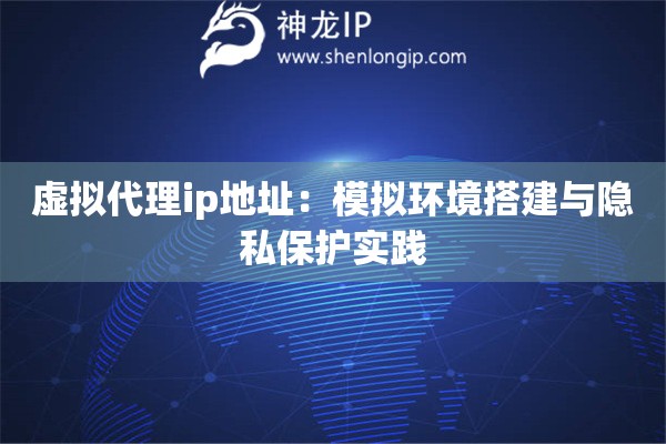 虛擬代理ip地址：模擬環(huán)境搭建與隱私保護實踐