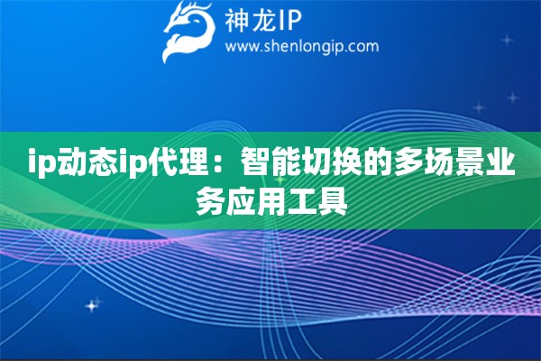 ip動態(tài)ip代理：智能切換的多場景業(yè)務(wù)應(yīng)用工具