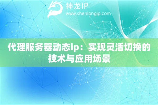 代理服務(wù)器動(dòng)態(tài)ip：實(shí)現(xiàn)靈活切換的技術(shù)與應(yīng)用場(chǎng)景