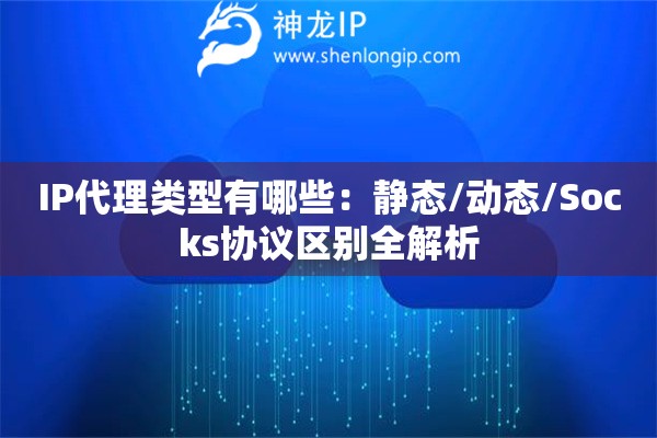 IP代理類型有哪些：靜態(tài)/動(dòng)態(tài)/Socks協(xié)議區(qū)別全解析