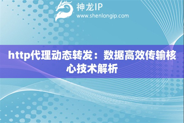 http代理動(dòng)態(tài)轉(zhuǎn)發(fā)：數(shù)據(jù)高效傳輸核心技術(shù)解析
