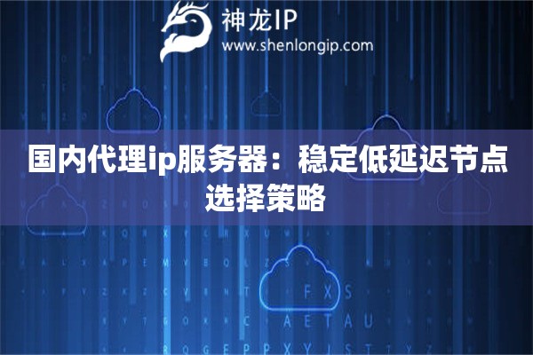 國(guó)內(nèi)代理ip服務(wù)器：穩(wěn)定低延遲節(jié)點(diǎn)選擇策略