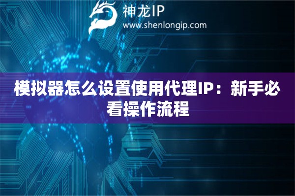 模擬器怎么設(shè)置使用代理IP：新手必看操作流程