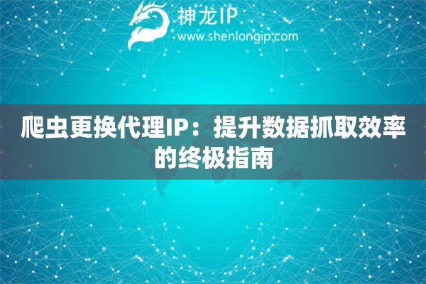 爬蟲更換代理IP：提升數(shù)據(jù)抓取效率的終極指南