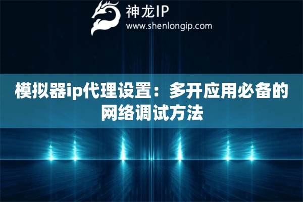 模擬器ip代理設(shè)置：多開應(yīng)用必備的網(wǎng)絡(luò)調(diào)試方法