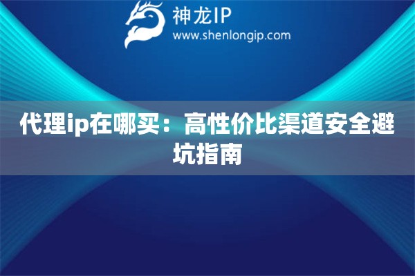 代理ip在哪買(mǎi)：高性價(jià)比渠道安全避坑指南