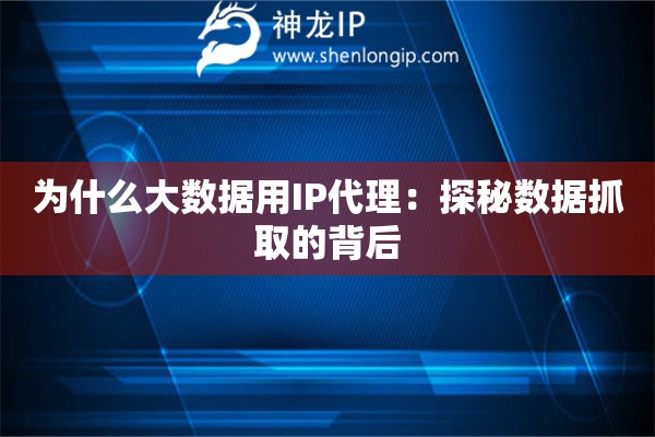 為什么大數(shù)據(jù)用IP代理：探秘?cái)?shù)據(jù)抓取的背后