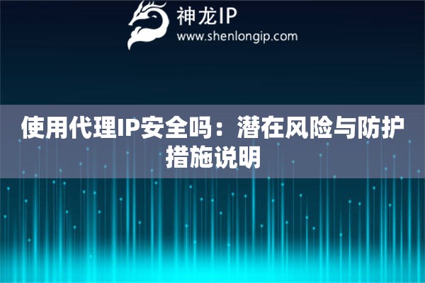 使用代理IP安全嗎：潛在風(fēng)險(xiǎn)與防護(hù)措施說明