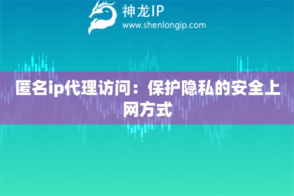 匿名ip代理訪問：保護隱私的安全上網(wǎng)方式
