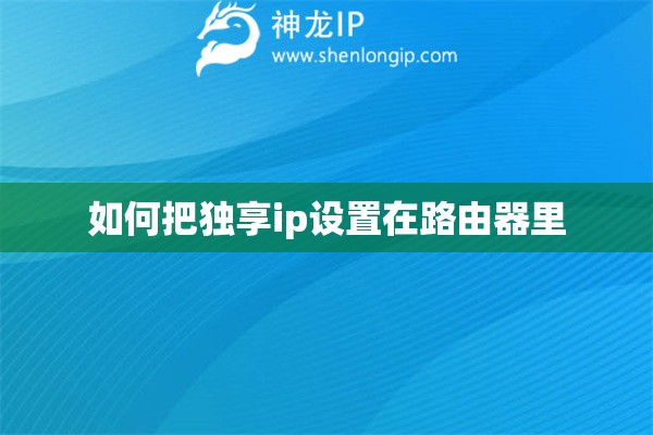 如何把獨(dú)享ip設(shè)置在路由器里