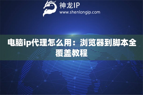 電腦ip代理怎么用：瀏覽器到腳本全覆蓋教程
