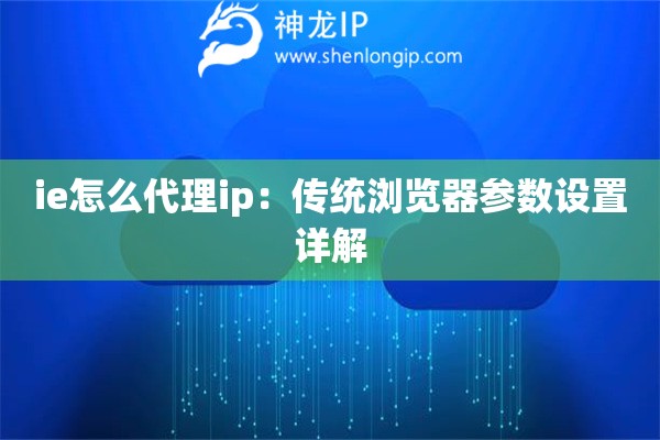 ie怎么代理ip：傳統(tǒng)瀏覽器參數(shù)設(shè)置詳解