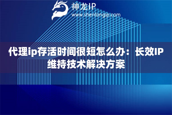 代理ip存活時(shí)間很短怎么辦：長(zhǎng)效IP維持技術(shù)解決方案