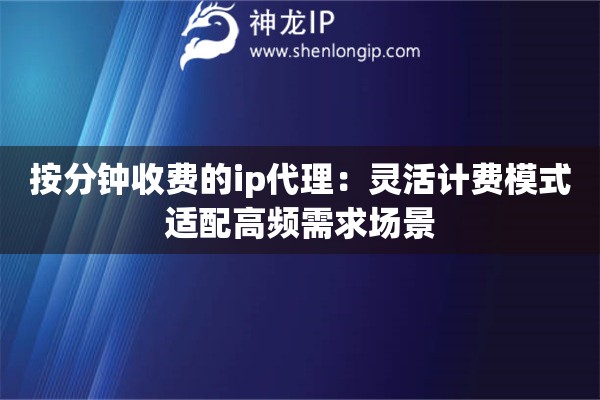 按分鐘收費(fèi)的ip代理：靈活計費(fèi)模式適配高頻需求場景