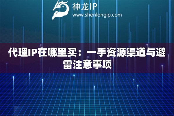 代理IP在哪里買：一手資源渠道與避雷注意事項