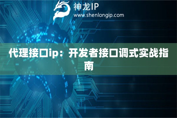 代理接口ip：開發(fā)者接口調(diào)式實(shí)戰(zhàn)指南