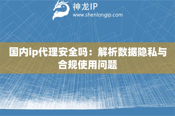 國內(nèi)ip代理安全嗎：解析數(shù)據(jù)隱私與合規(guī)使用問題