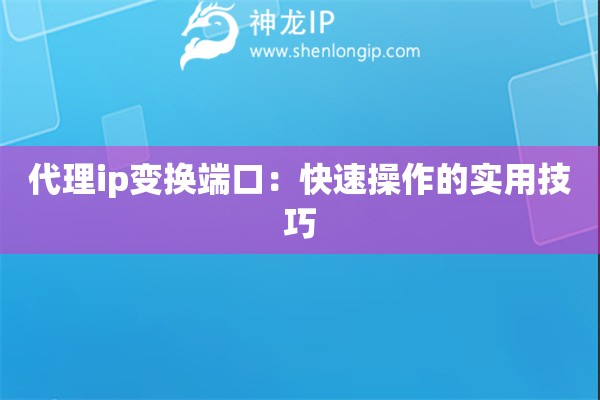 代理ip變換端口：快速操作的實(shí)用技巧