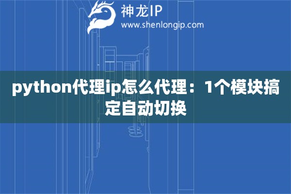 python代理ip怎么代理：1個(gè)模塊搞定自動(dòng)切換