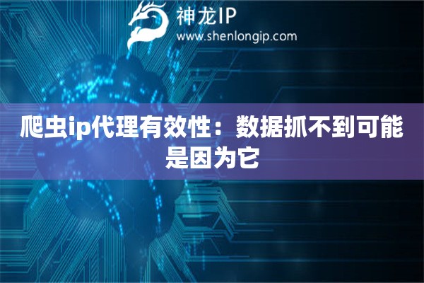 爬蟲ip代理有效性：數(shù)據(jù)抓不到可能是因為它
