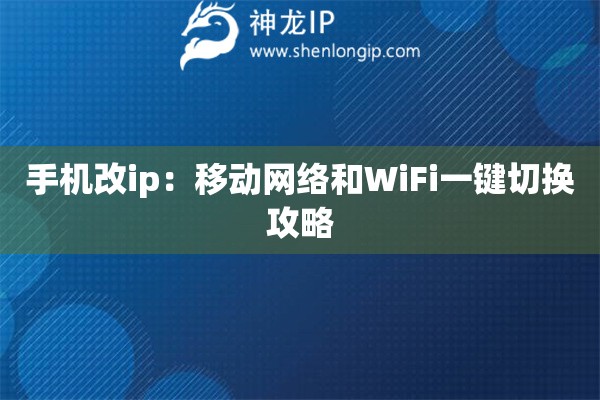 手機(jī)改ip：移動(dòng)網(wǎng)絡(luò)和WiFi一鍵切換攻略