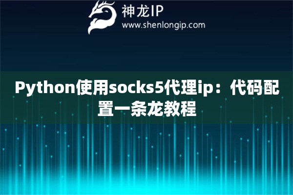 Python使用socks5代理ip：代碼配置一條龍教程