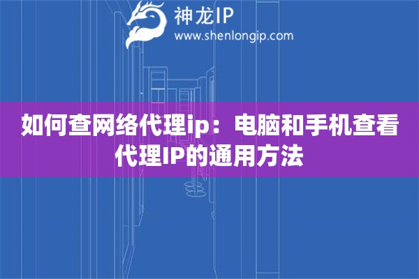 如何查網(wǎng)絡(luò)代理ip：電腦和手機(jī)查看代理IP的通用方法