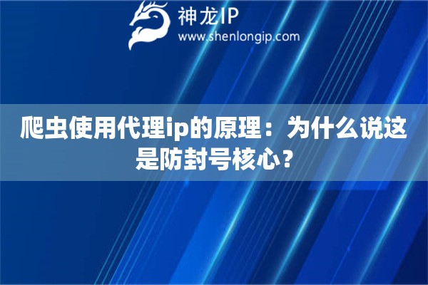 爬蟲使用代理ip的原理：為什么說這是防封號核心？