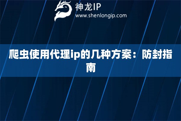 爬蟲使用代理ip的幾種方案：防封指南