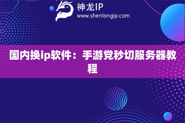 國內(nèi)換ip軟件：手游黨秒切服務(wù)器教程