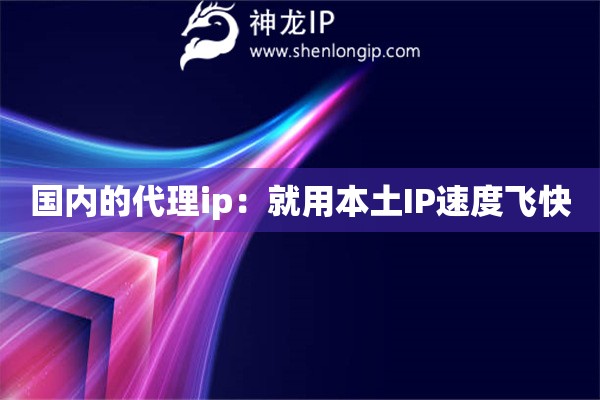 國(guó)內(nèi)的代理ip：就用本土IP速度飛快