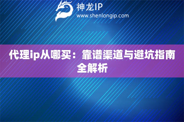 代理ip從哪買：靠譜渠道與避坑指南全解析
