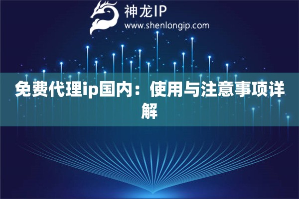 免費(fèi)代理ip國內(nèi)：使用與注意事項(xiàng)詳解