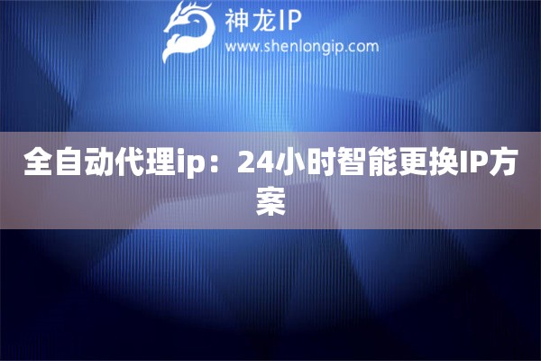 全自動(dòng)代理ip：24小時(shí)智能更換IP方案
