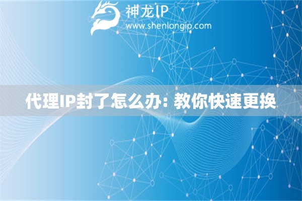 代理IP封了怎么辦: 教你快速更換