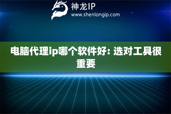 電腦代理ip哪個(gè)軟件好: 選對(duì)工具很重要