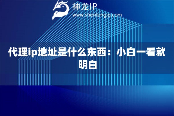 代理ip地址是什么東西：小白一看就明白