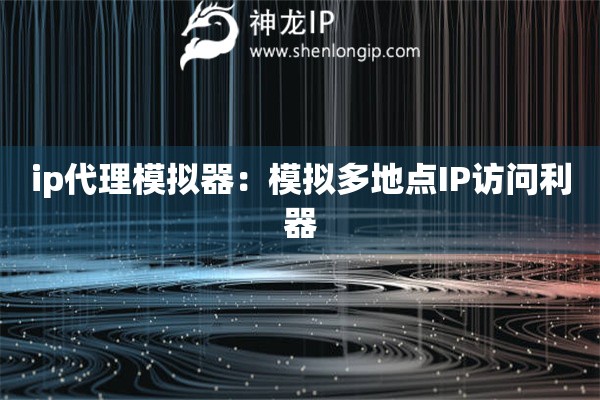 ip代理模擬器：模擬多地點(diǎn)IP訪問利器