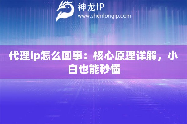 代理ip怎么回事：核心原理詳解，小白也能秒懂