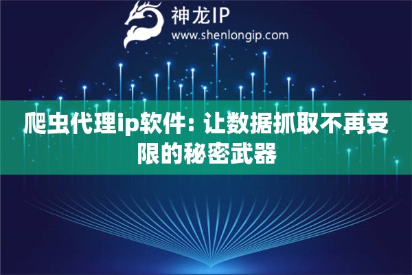 爬蟲代理ip軟件: 讓數(shù)據(jù)抓取不再受限的秘密武器