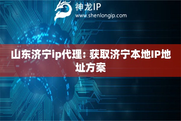 山東濟(jì)寧ip代理: 獲取濟(jì)寧本地IP地址方案