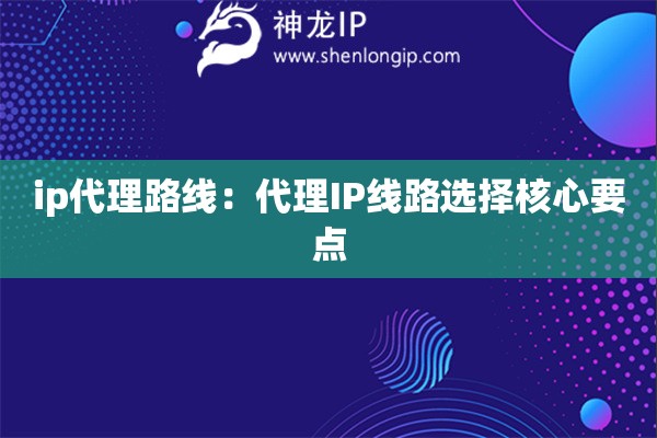 ip代理路線：代理IP線路選擇核心要點
