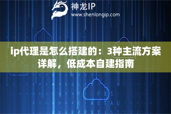 ip代理是怎么搭建的：3種主流方案詳解，低成本自建指南