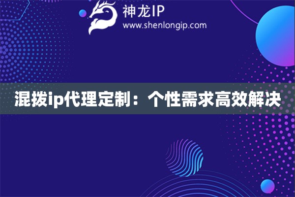 混撥ip代理定制：個(gè)性需求高效解決