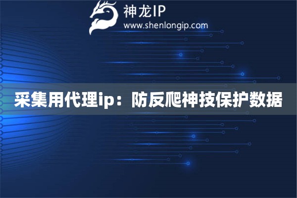 采集用代理ip：防反爬神技保護數據