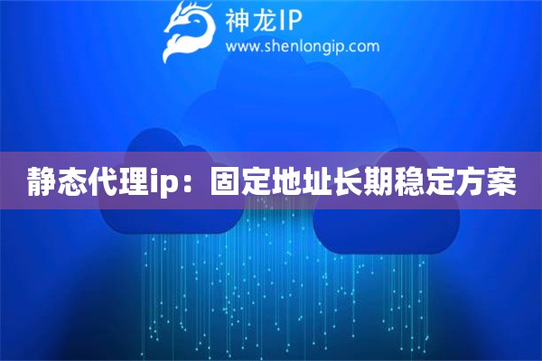 靜態(tài)代理ip：固定地址長(zhǎng)期穩(wěn)定方案