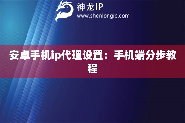 安卓手機(jī)ip代理設(shè)置：手機(jī)端分步教程